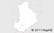Silver Style Simple Map of Kronach, cropped outside