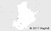 Silver Style Simple Map of Kronach, single color outside