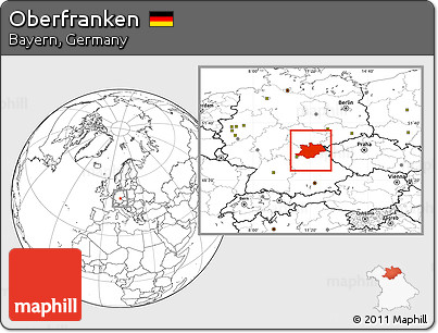 Blank Location Map of Oberfranken