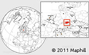 Blank Location Map of Oberfranken, highlighted parent region, within the entire country