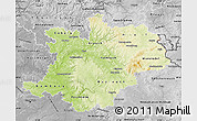Physical Map of Oberfranken, desaturated