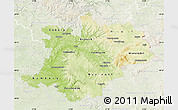 Physical Map of Oberfranken, lighten