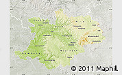 Physical Map of Oberfranken, lighten, semi-desaturated