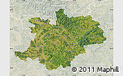 Satellite Map of Oberfranken, lighten