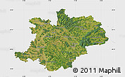 Satellite Map of Oberfranken, single color outside