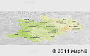 Physical Panoramic Map of Oberfranken, lighten, desaturated