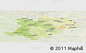 Physical Panoramic Map of Oberfranken, lighten