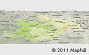 Physical Panoramic Map of Oberfranken, semi-desaturated