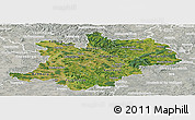 Satellite Panoramic Map of Oberfranken, lighten, semi-desaturated