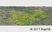 Satellite Panoramic Map of Oberfranken, semi-desaturated