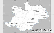 Gray Simple Map of Oberfranken, single color outside