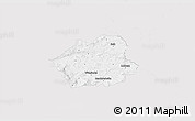 Silver Style 3D Map of Wunsiedel, single color outside