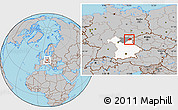 Gray Location Map of Wunsiedel, highlighted parent region, highlighted grandparent region