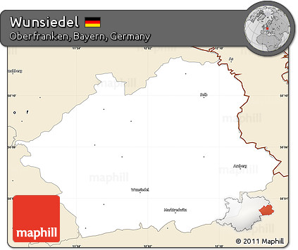 Classic Style Simple Map of Wunsiedel