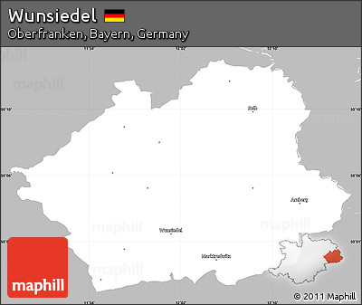 Gray Simple Map of Wunsiedel, single color outside
