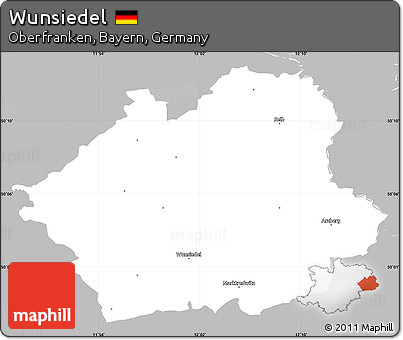 Gray Simple Map of Wunsiedel, single color outside