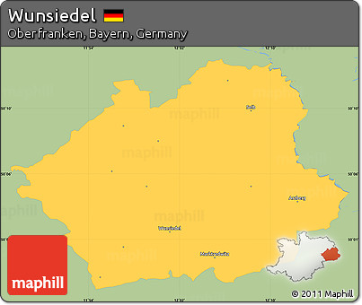 Savanna Style Simple Map of Wunsiedel, single color outside