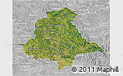Satellite 3D Map of Oberpfalz, lighten, desaturated