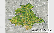 Satellite 3D Map of Oberpfalz, lighten, semi-desaturated