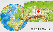 Physical Location Map of Oberpfalz, highlighted parent region