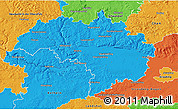 Political 3D Map of Regensburg