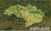 Satellite 3D Map of Regensburg, darken