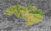 Satellite 3D Map of Regensburg, desaturated