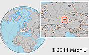 Gray Location Map of Regensburg