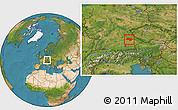 Satellite Location Map of Regensburg