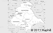 Silver Style Simple Map of Oberpfalz