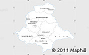 Silver Style Simple Map of Oberpfalz, single color outside
