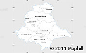 Silver Style Simple Map of Oberpfalz, single color outside