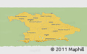 Savanna Style Panoramic Map of Bayern, single color outside