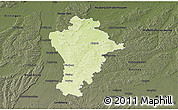 Physical 3D Map of Aichach-Friedberg, darken