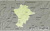 Physical 3D Map of Aichach-Friedberg, darken, semi-desaturated