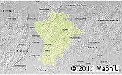 Physical 3D Map of Aichach-Friedberg, desaturated