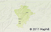Physical 3D Map of Aichach-Friedberg, lighten