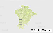 Physical 3D Map of Aichach-Friedberg, single color outside