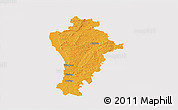 Political 3D Map of Aichach-Friedberg, single color outside