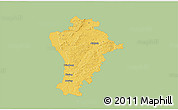Savanna Style 3D Map of Aichach-Friedberg, single color outside