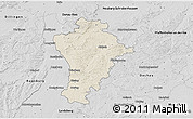 Shaded Relief 3D Map of Aichach-Friedberg, desaturated