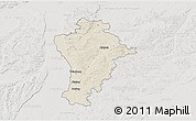 Shaded Relief 3D Map of Aichach-Friedberg, lighten, semi-desaturated