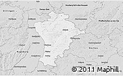 Silver Style 3D Map of Aichach-Friedberg