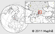Blank Location Map of Aichach-Friedberg, highlighted country, highlighted parent region