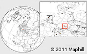 Blank Location Map of Aichach-Friedberg, highlighted parent region, within the entire country