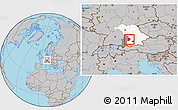 Gray Location Map of Aichach-Friedberg, highlighted parent region, highlighted grandparent region