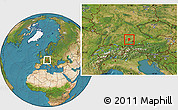 Satellite Location Map of Aichach-Friedberg