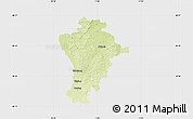 Physical Map of Aichach-Friedberg, single color outside