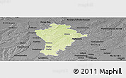 Physical Panoramic Map of Aichach-Friedberg, darken, desaturated