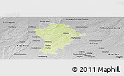 Physical Panoramic Map of Aichach-Friedberg, desaturated